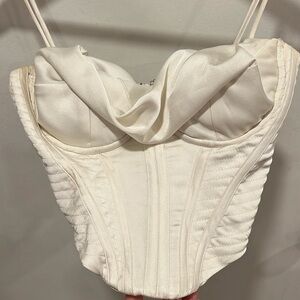 house of cb corset draped top size xs white